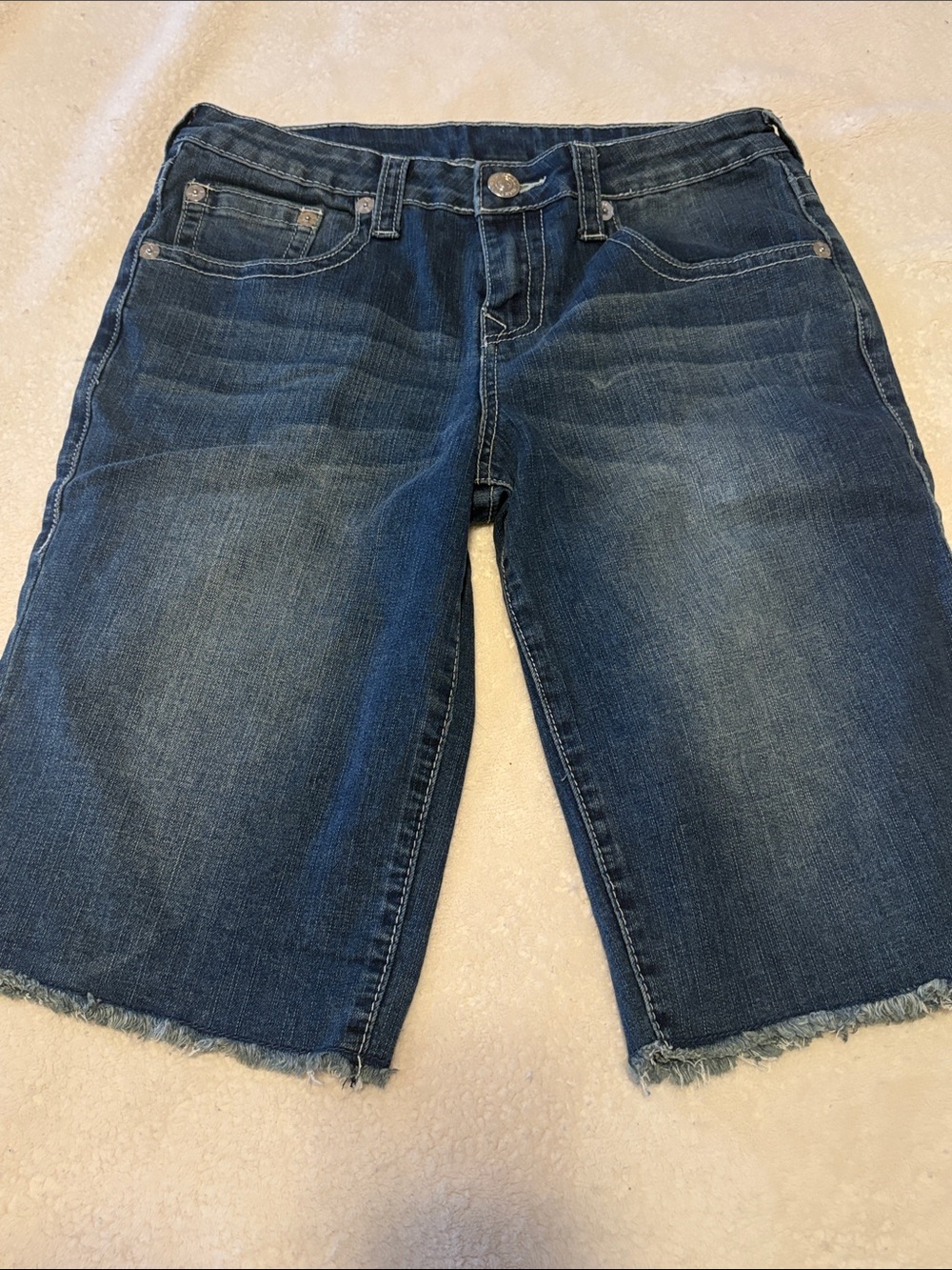True Religion Boy Short Mid Wash Blue size 18